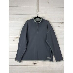 Life Is Good Sweatshirt Mens XL Gray Fleece 1/4 Zip Pullover Casual Outdoor